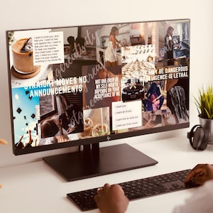 Tablero de estado de ánimo/fondo de pantalla personalizado 2025, tablero de visión, collage, gráfico, moda, montaje, anime, escritorio