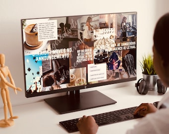 Custom 2025 Mood Board | Wallpaper, Vision Board, Collage, Graphic, Fashion, Montage, Anime, Desktop