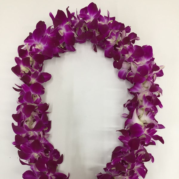 Fresh Flower Lei "Triple Orchid Lei"  Weddings Graduation Parties