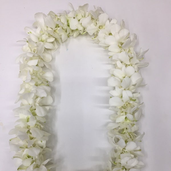 Fresh Flower Lei "Orchid Lei"  Weddings Graduation Parties