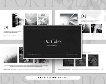 20 Page Minimalist Photography Portfolio Presentation Template, Canva Template, Photography Portfolio PPT, Minimal portfolio e-book template