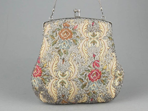 Gorgeous vintage French beaded evening bag/ purse… - image 2