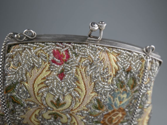 Gorgeous vintage French beaded evening bag/ purse… - image 3