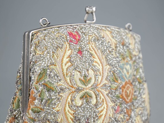 Gorgeous vintage French beaded evening bag/ purse… - image 5