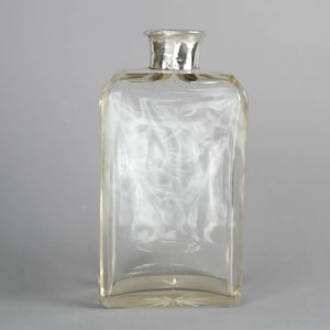 Antike britische ART DECO Sterling Silber Whisky / Spirituosen Karaffe - Vase LONDON, 1927