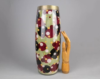 アールデコ サテンガラス 花瓶「ヴェルサイユ」特大、1930年 H