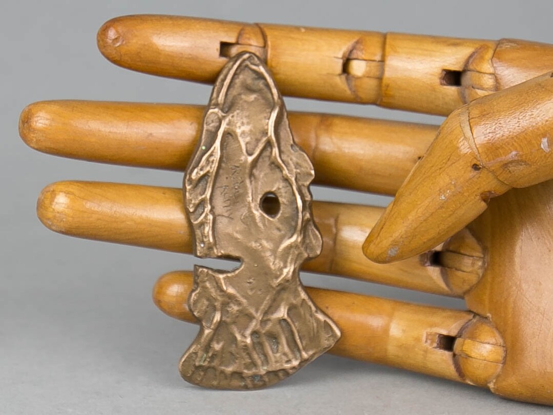 Reva Remy Vintage Brutalist Bronze Pendant organic Form by French Artist REVA ...