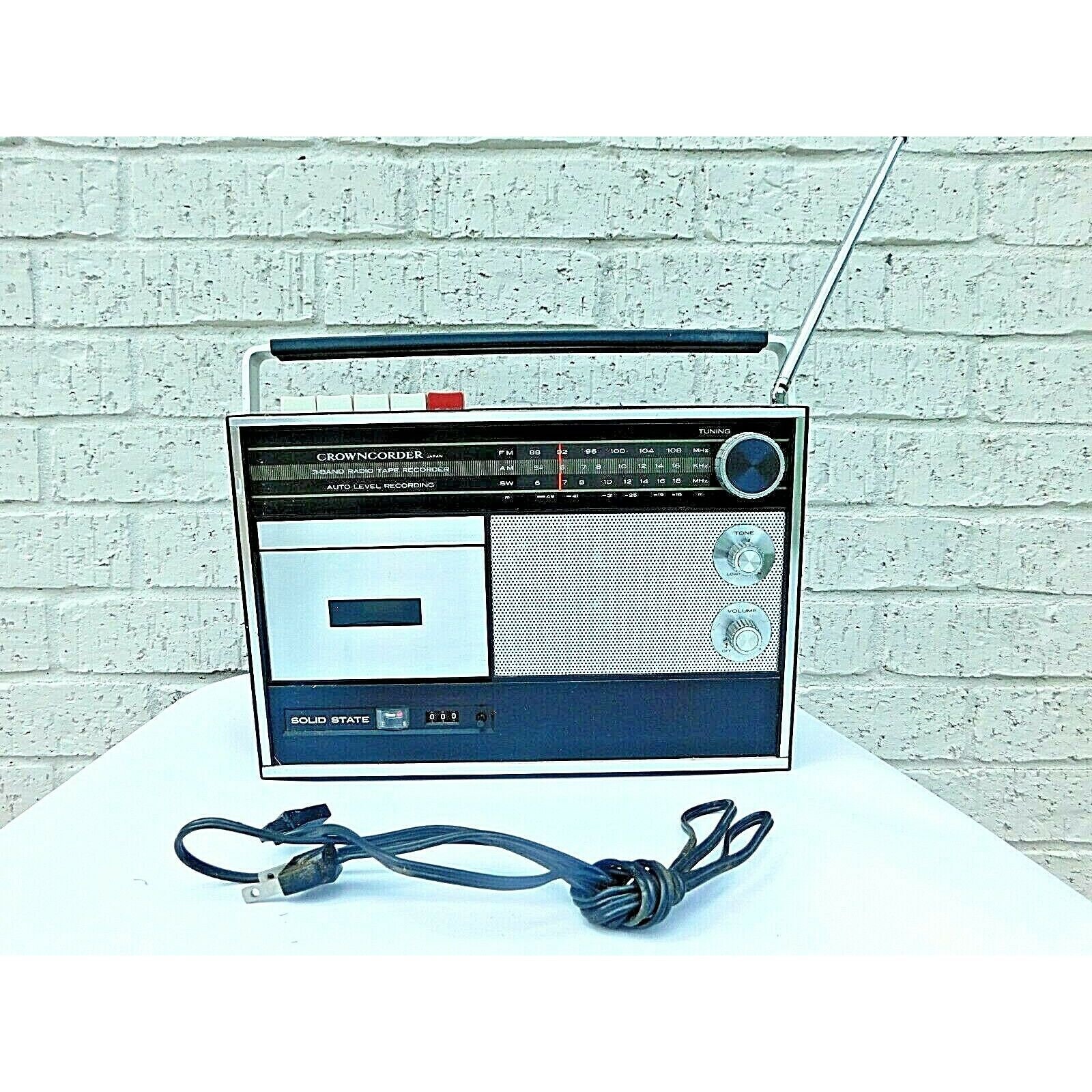 Rare Vintage Crowncorder Band Radio Tape Recorder Solid Etsy 日本