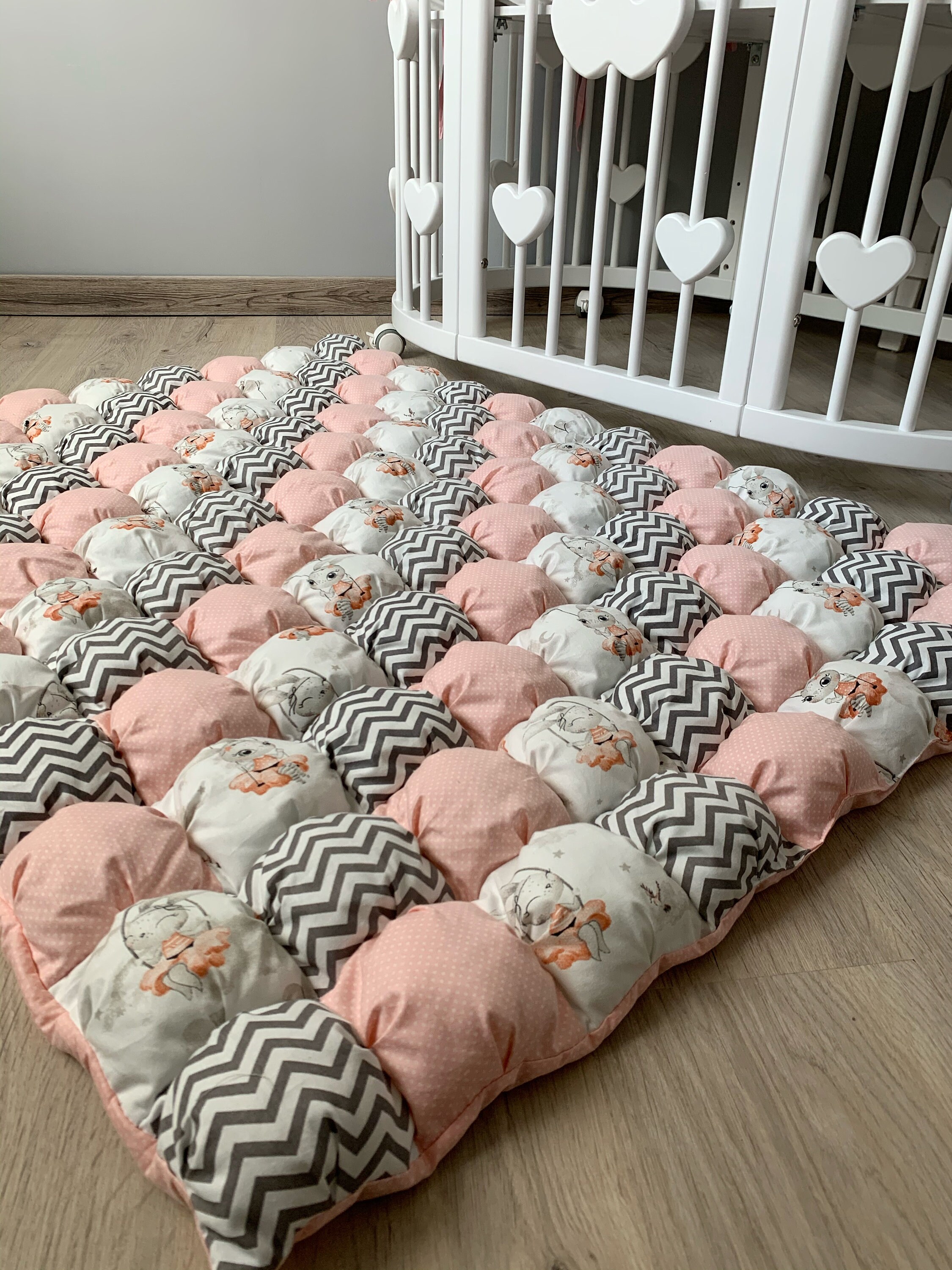 Pink Tepee Play Mat Baby girl play mat Natural Playmat Etsy