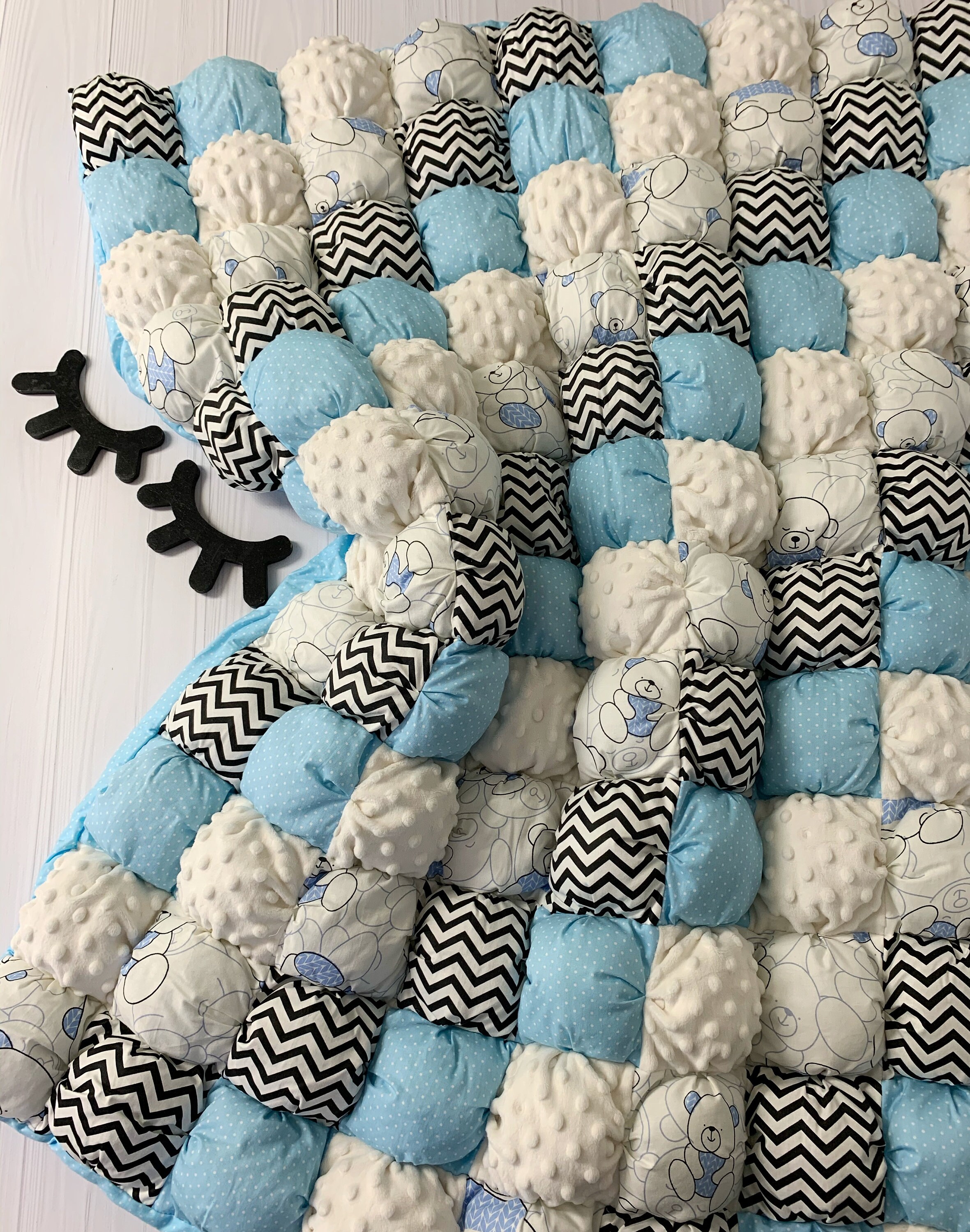 Baby boy play mat blue Soft blue children's play mat Etsy