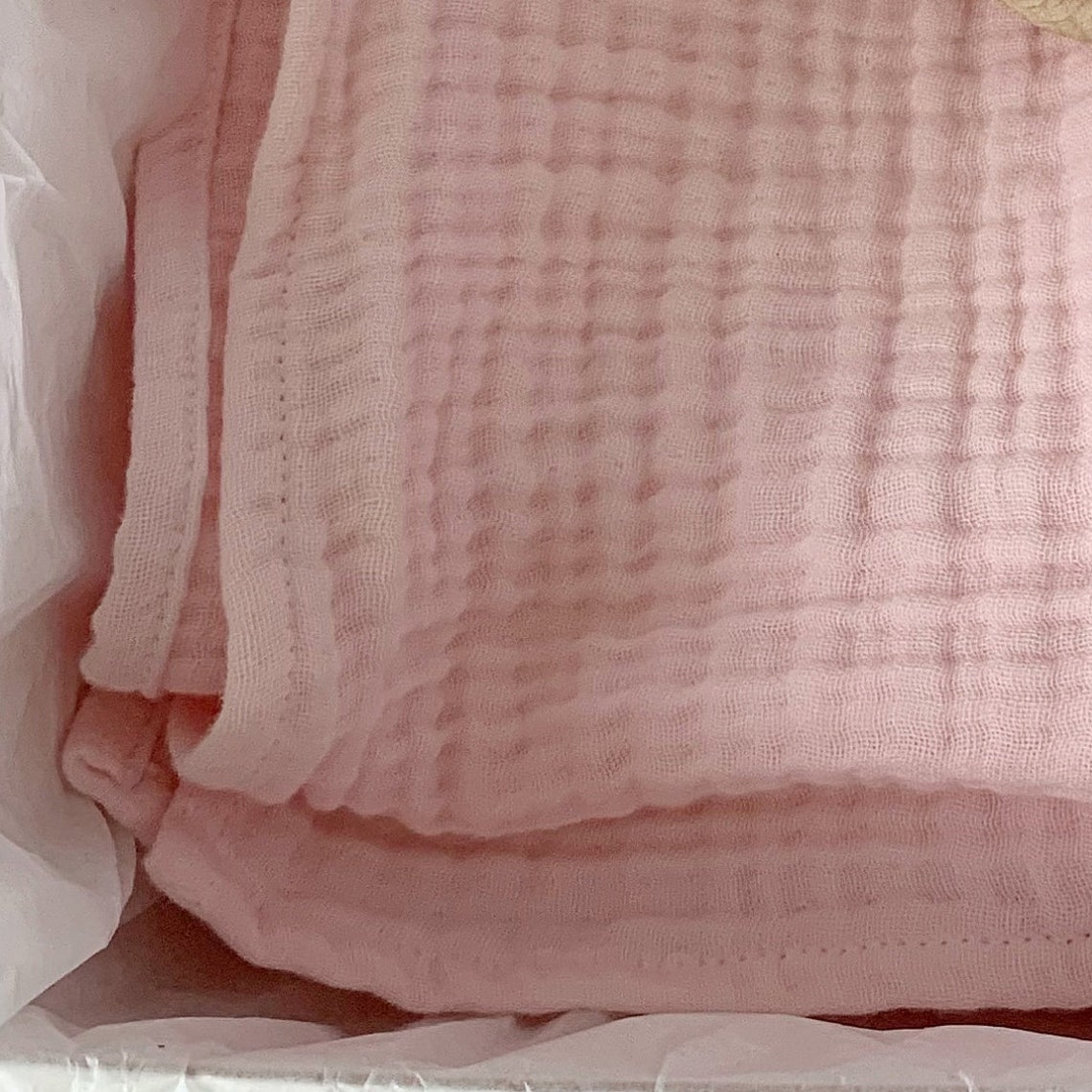 Pink muslin newborn blanket Baby girl gift basket Pregnancy Etsy