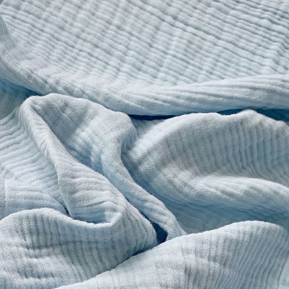 Light Blue Muslin Baby Blanket muslin blanket boy muslin Etsy