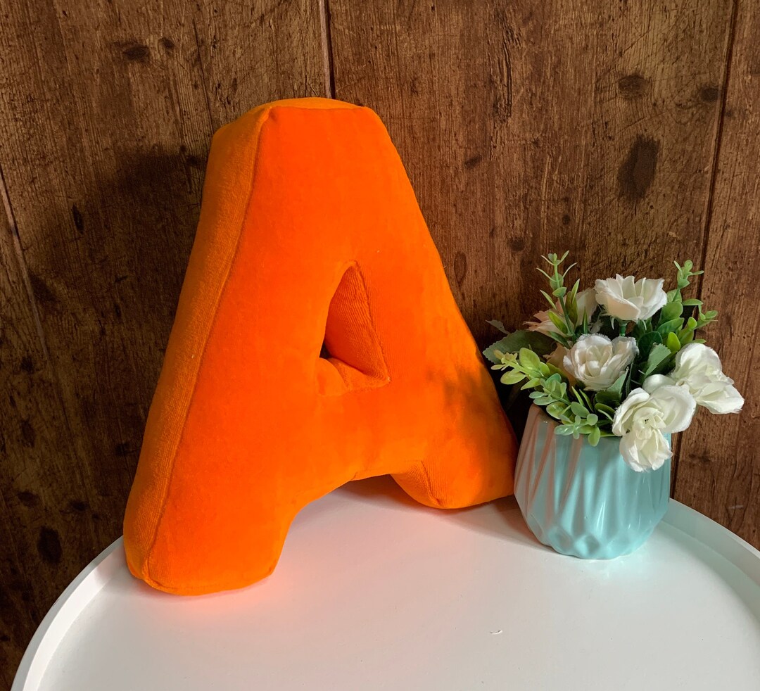 Multicolored Letter Cushion ABC Velvet Letter Shaped Etsy