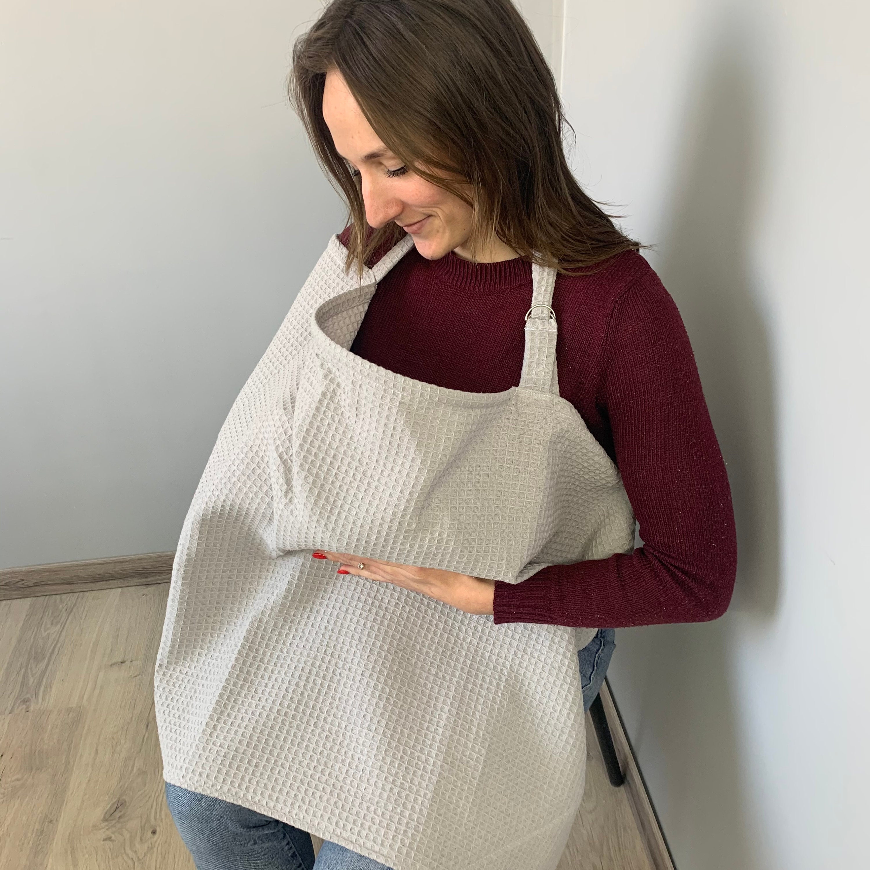 Blue set Muslin Nursing Cover Breastfeeding Cover Pregnancy Etsy