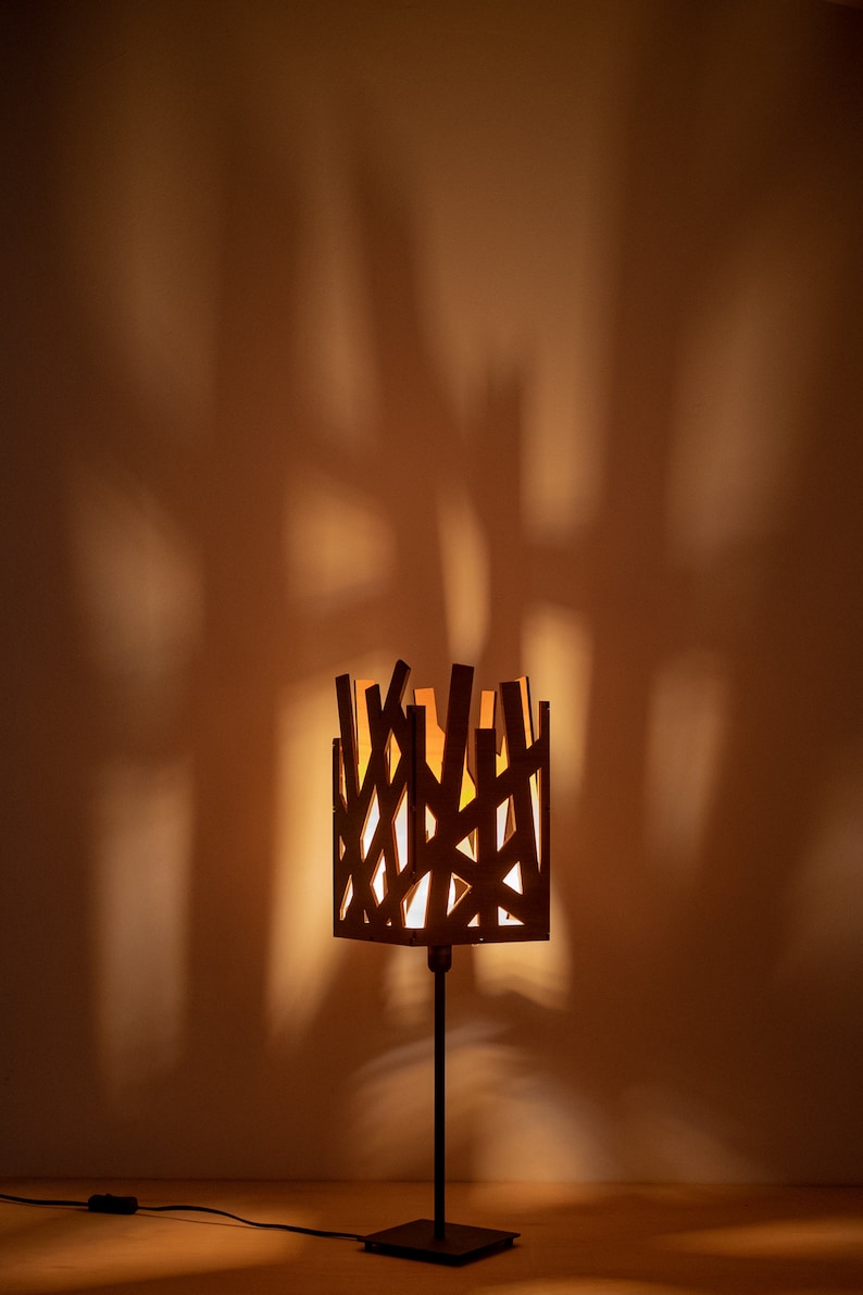 Lampe cube en béton rose pastel fabrication artisanale