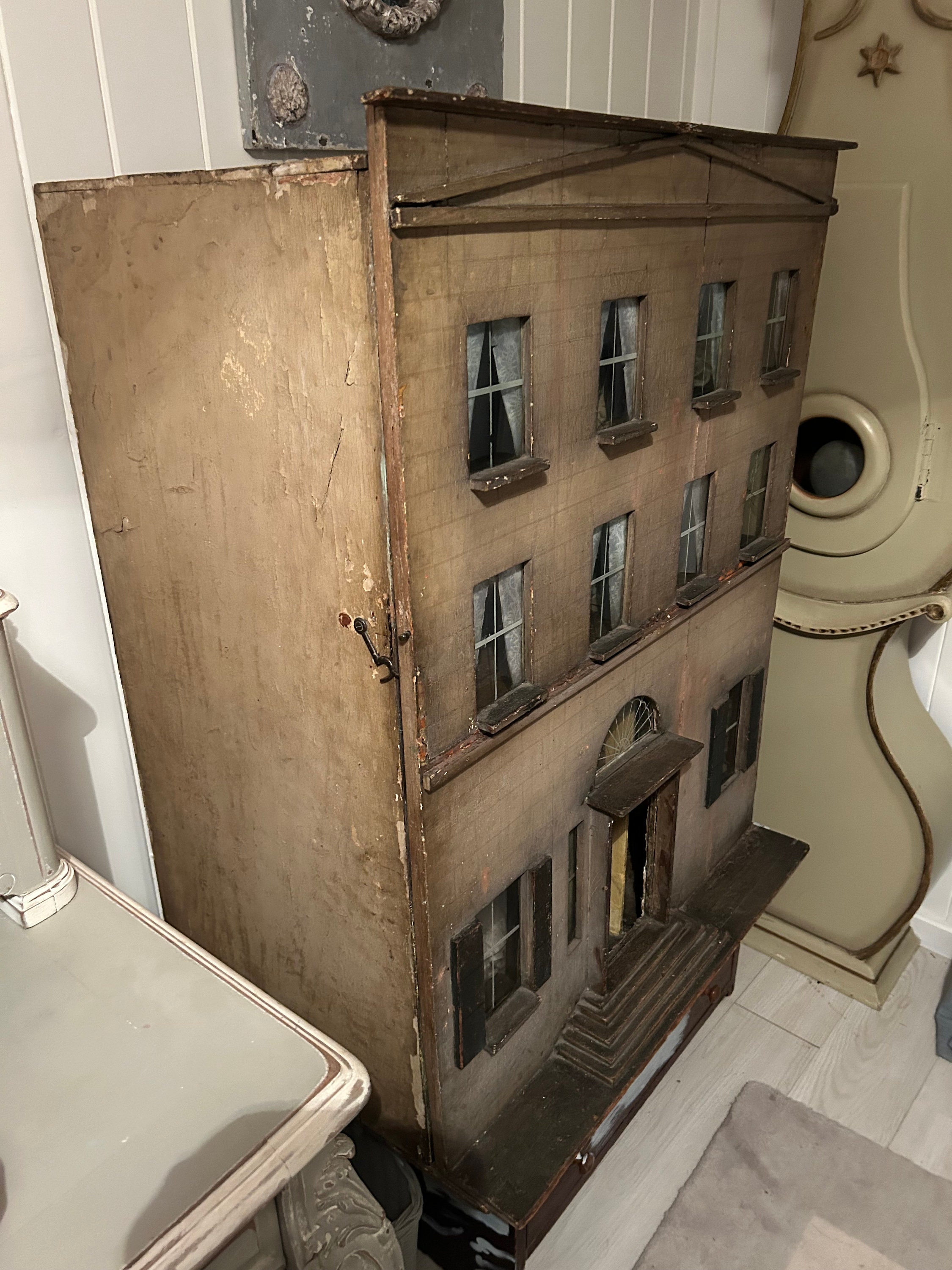 Rare Antique English Dolls House Circa 17801810 Etsy UK