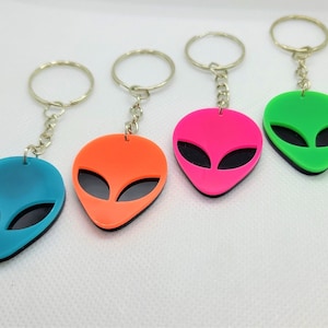 Alien Head Space Keychain