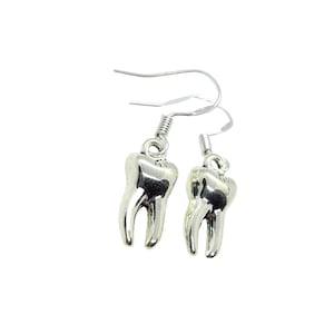Eccentric S925 Silver Molar Tooth Earrings: Quirky Jewelry