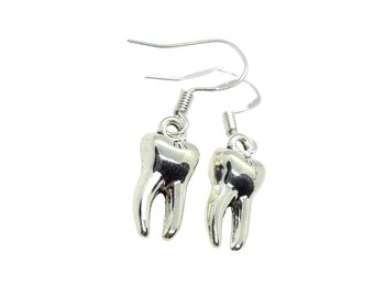 Eccentric S925 Silver Molar Tooth Earrings: Quirky Jewelry