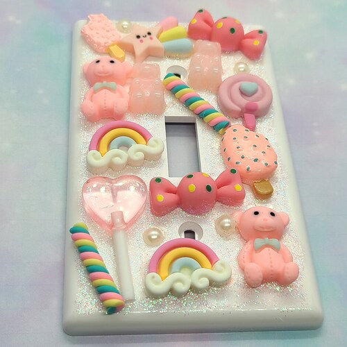 Hand Decorated Cute Kawaii Light Switch Cover Etsy