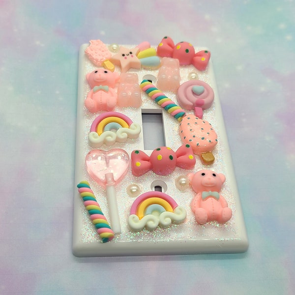 Kawaii Pink Light Switch Cover - Cute Home Decor - Wall Outlet Covers