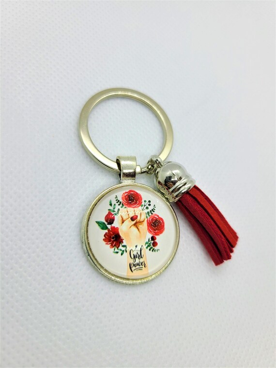 Girl power shop keychain