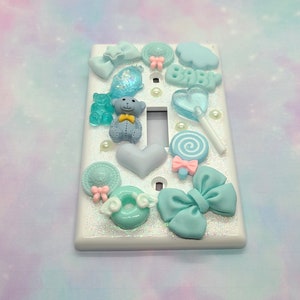 Kawaii Blue Light Switch Cover - Cute Home Decor - Wall Outlet Covers