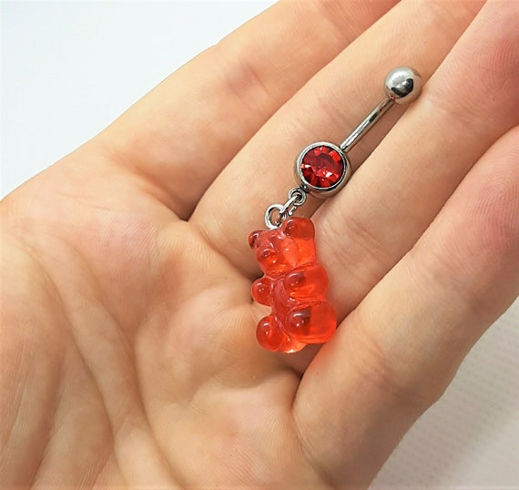 Gummy Bear Belly Button Rings Surgical Steel Dangle Belly Ring Navel Jewelry Belly Button Piercing Kawaii Belly Ring 14G Etsy Canada
