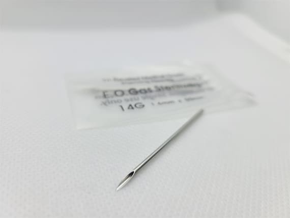 Piercing Needles Straight Sterile Standard 2 CHOOSE from 12g, 13g