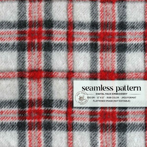 Christmas Gray Red Plaid Seamless, Gray Plaid Fabric Texture, Winter Fabric Texture Background, Holiday Red Grey Tartan Digital Paper