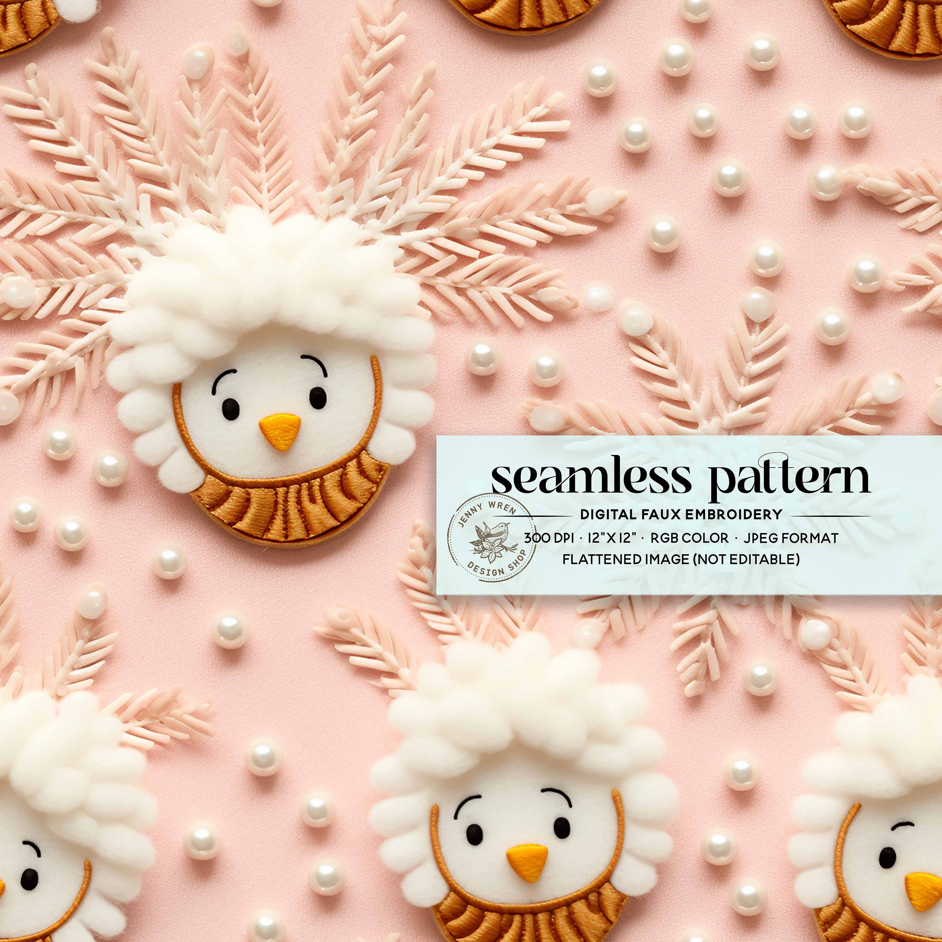 Cute Turkey Seamless Pattern File, Funny Turkey Faux Embroidery ...