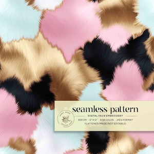 Pink & Gold Cowhide Pattern: Glam Western Background (Digital)