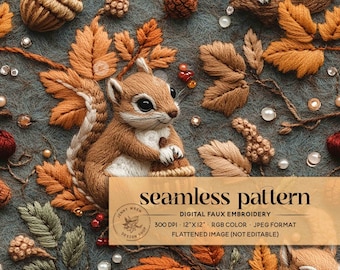 3D秋の蝶のフェイク刺繍シームレスファイル、ボヘミアンモナーク蝶の