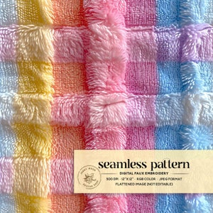 Soft Pastel Easter Plaid Seamless Pattern, Pastel Spring Plaid Textured Digital Paper, Cute Rainbow Plaid Repeat Pattern for Fabric Printing