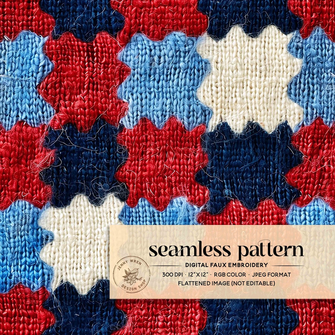 Red White and Blue Plaid Seamless Pattern, Patriotic Gingham Plaid ...