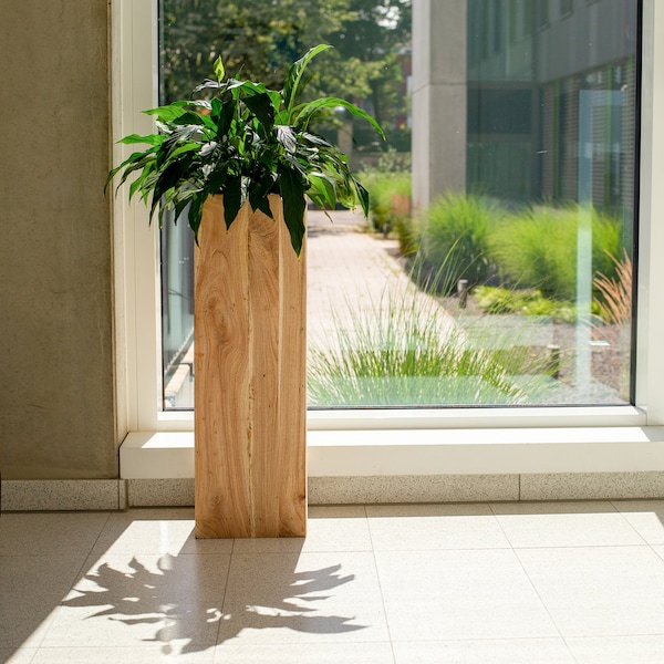 Colonne de plantes de haute qualité 106 cm, meubles en bois, décoration de la maison, déchets de bois recyclés