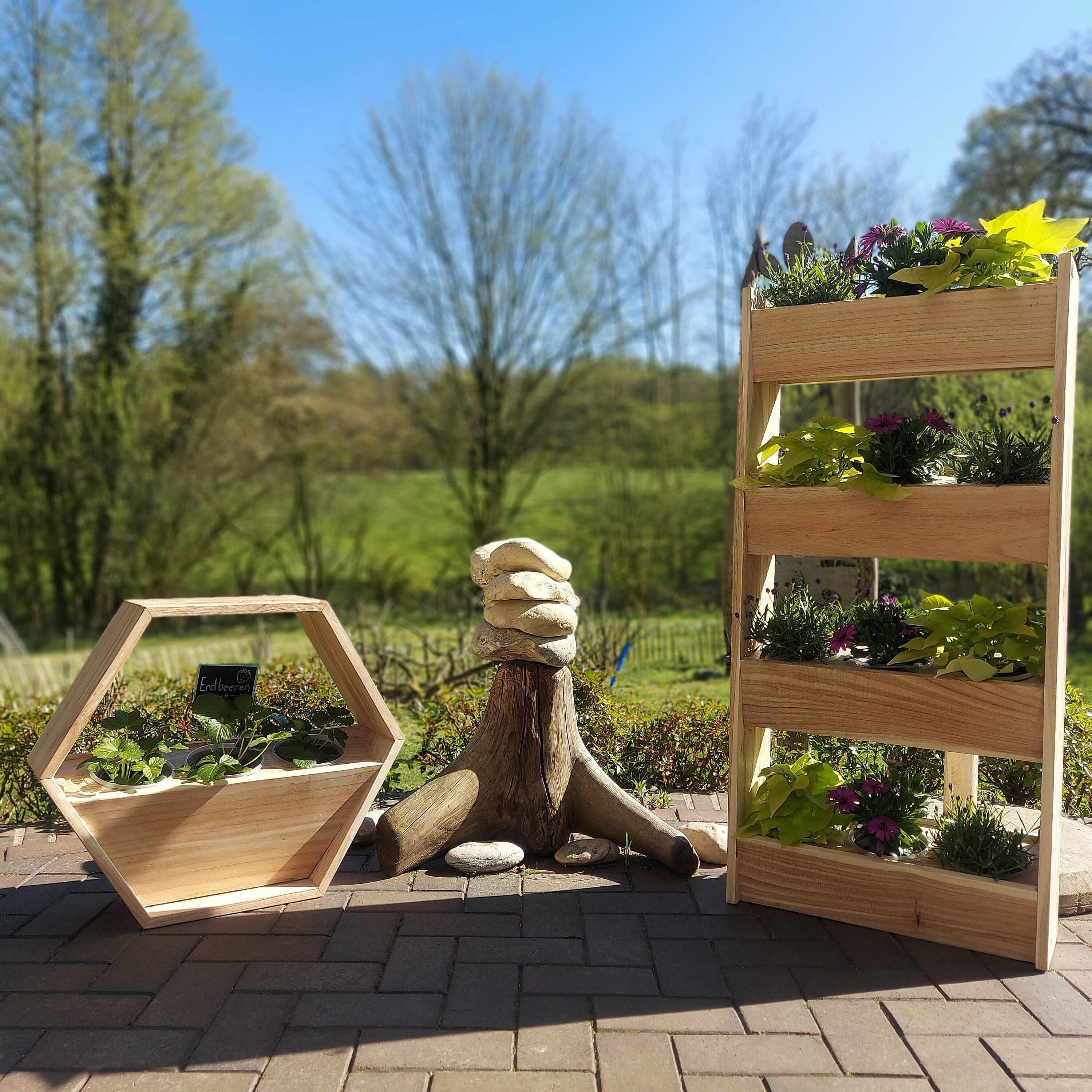 Innovatives 12er Pflanzenregal Holzregal Terrassen & Balkon | Etsy