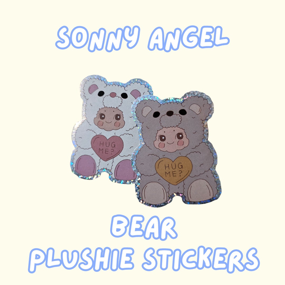 SONNY ANGEL Bear Plushie Holographic Sticker READ Description Before  Purchase 