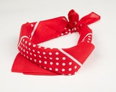 Mens red polkadot neckerchief