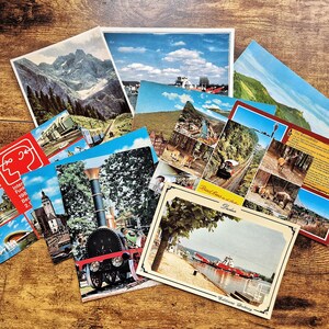 Conjunto de 10 postales de viaje antiguas, perfectas para diarios de viaje, álbumes de recortes, postales antiguas, efímeras originales, kit de diario
