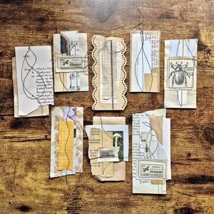 Grappes de papier neutres faites à la main pour les carnets, les albums de coupures et la fabrication de cartes indésirables, les chutes de papier cousues