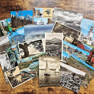 Set mit 20 alten Reisepostkarten, perfekt für Reise Junk Journals, Scrapbooks, Vintage Postkarten, Original Ephemera, Journal Kit
