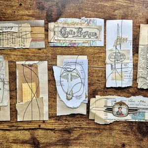 Grappes de papier neutres faites à la main pour les carnets, les albums de coupures et la fabrication de cartes indésirables, les chutes de papier cousues