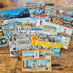 Set of 9 old travel postcards, perfect for travel junk journals, scrapbooks, vintage postcards, original ephemera, journal kit