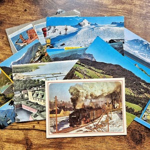 Set mit 10 alten Reisepostkarten, perfekt für Reise Junk Journals, Scrapbooks, Vintage Postkarten, Original Ephemera, Journal Kit