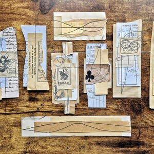 Grappes de papier neutres faites à la main pour les carnets, les albums de coupures et la fabrication de cartes indésirables, les chutes de papier cousues