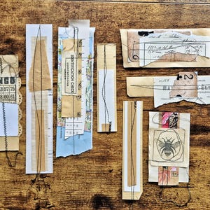Grappes de papier neutres faites à la main pour les carnets, les albums de coupures et la fabrication de cartes indésirables, les chutes de papier cousues