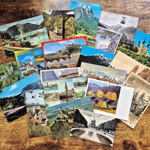 Conjunto de 20 postales de viaje antiguas, perfectas para diarios de viaje, álbumes de recortes, postales antiguas, efímeras originales, kit de diario