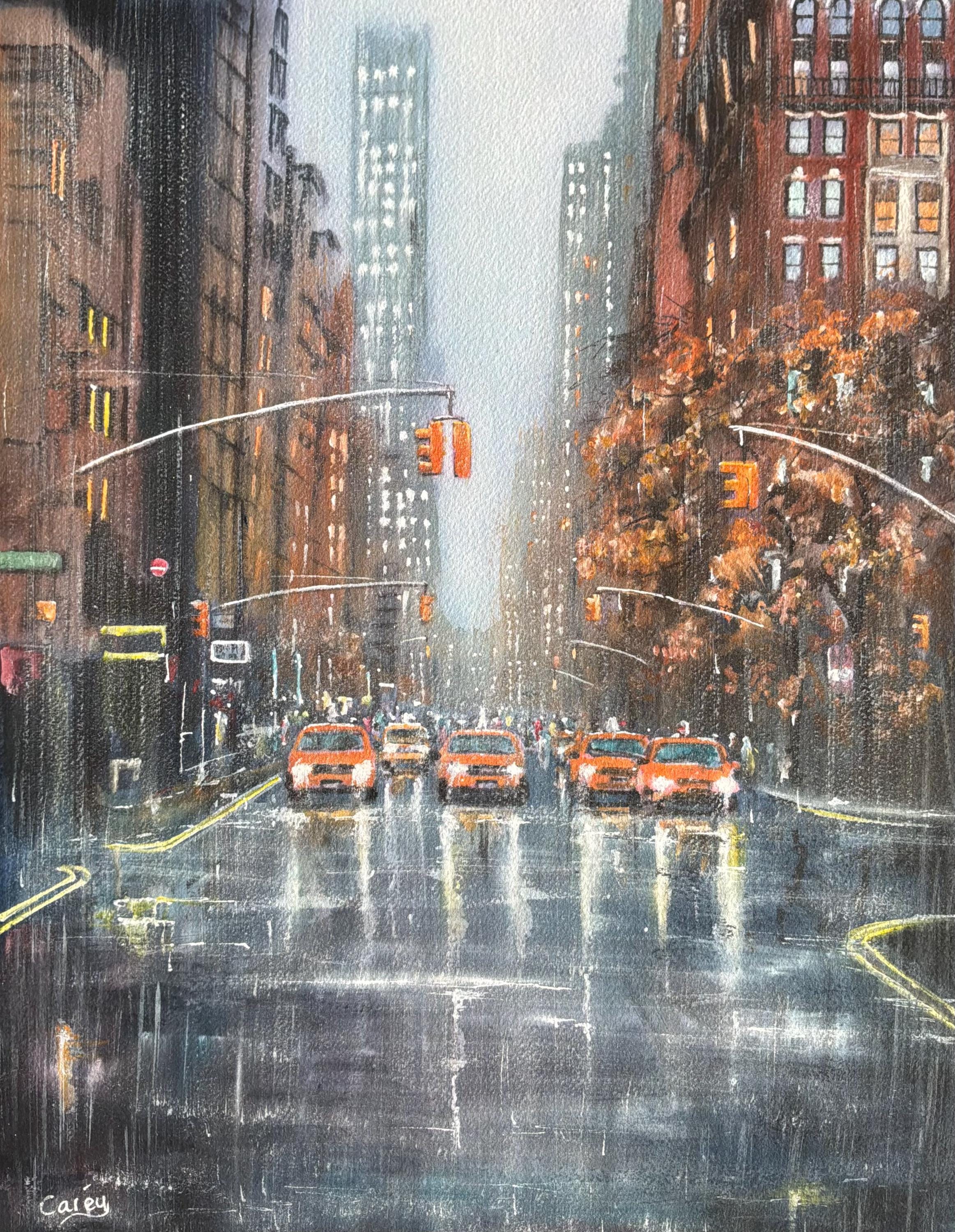 Nyc rain painting - Etsy 日本
