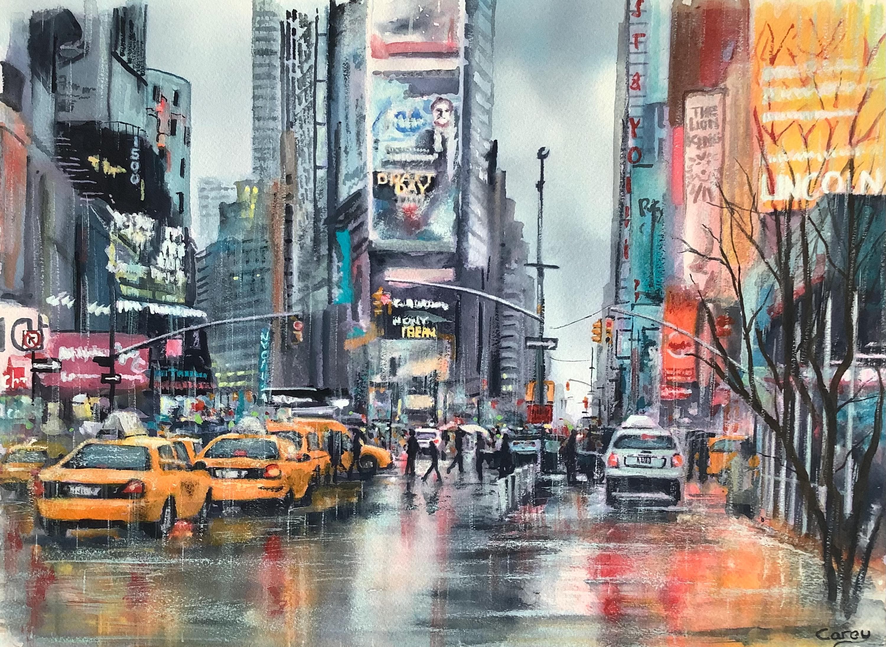 Nyc rain painting - Etsy 日本